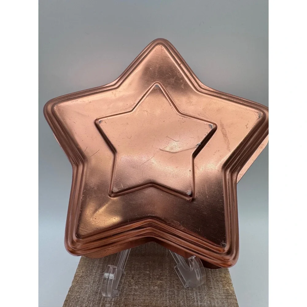 Vintage Copper Toned Kitchen Decor Salt and Pepper Shakers and Gelatin Molds